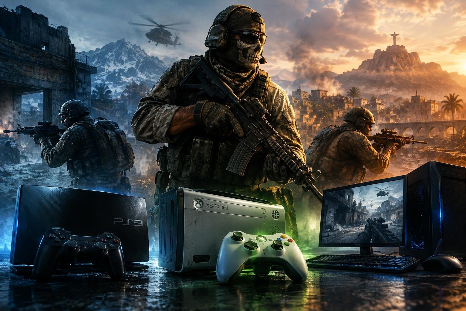 AI image: Modern Warfare 2 Gets Cross-Play Across PS3, Xbox 360 and PC