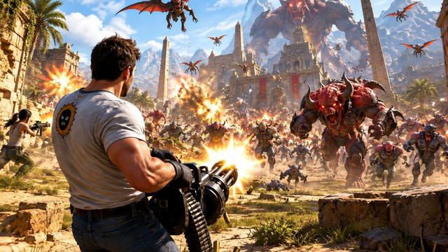 AI image: Serious Sam: The Third Encounter Picks Up Where the Chaos Left Off