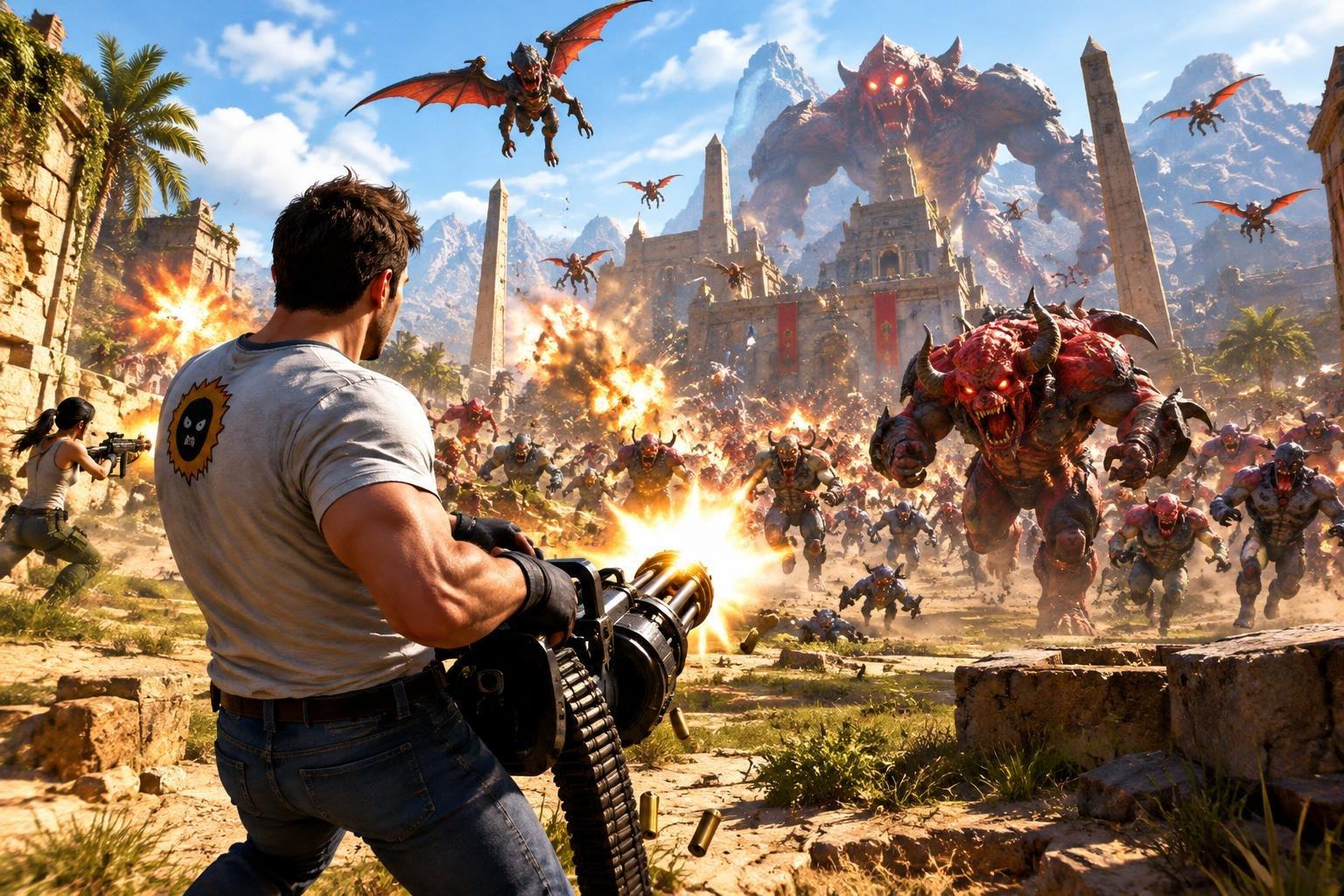AI image: Serious Sam: The Third Encounter Picks Up Where the Chaos Left Off