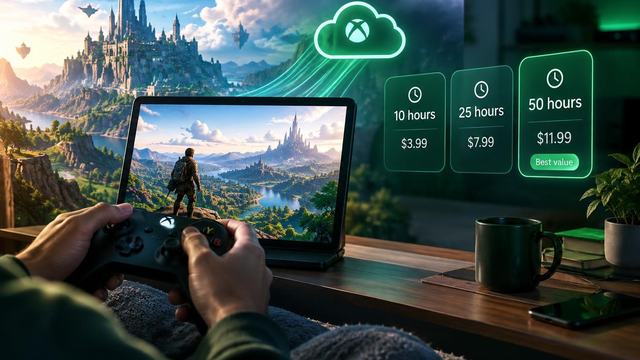 AI image: Xbox Tests Cloud Gaming by the Hour, Not the Subscription