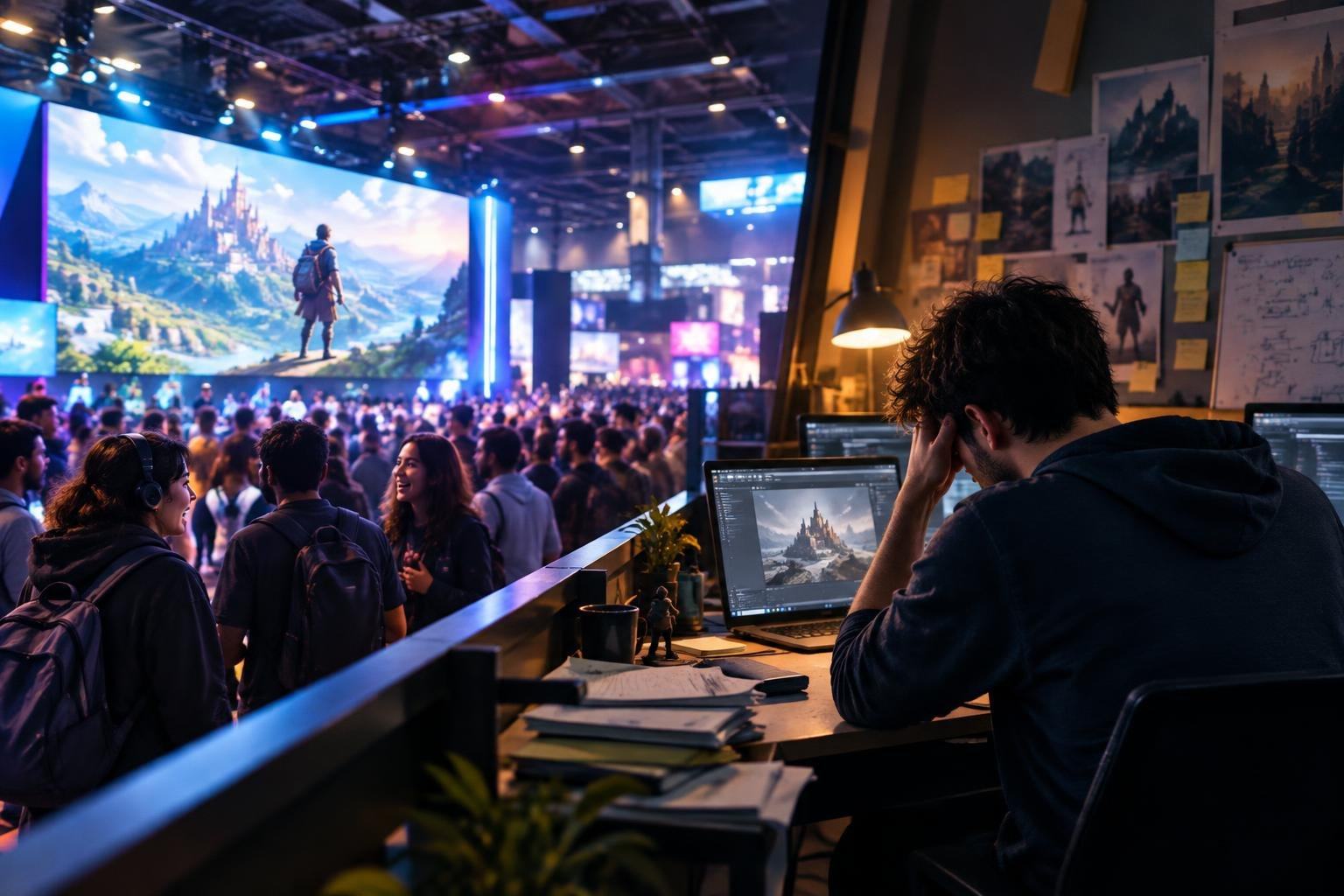 AI image: Paris Games Week’s Uncomfortable Question: Who Can Afford to Make the Games Players Want?